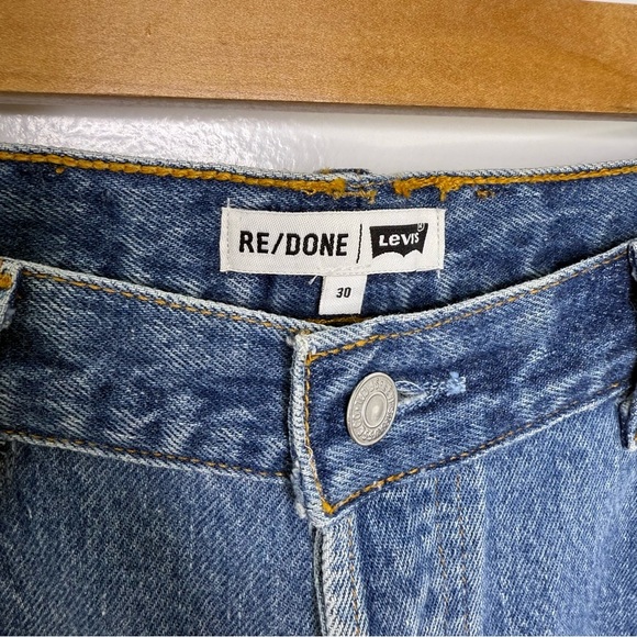 RE/DONE High Rise Ankle Crop Jeans - Picture 4 of 7